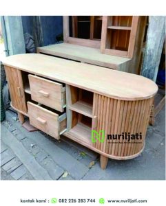 Buffet Jati Kayu Solid Sliding