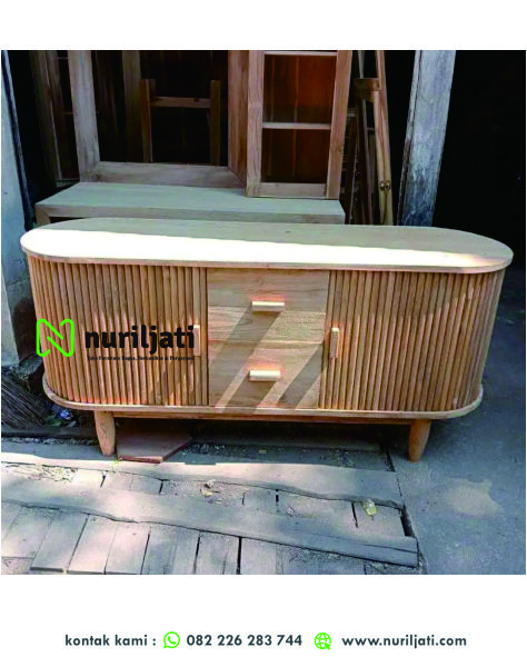 Buffet Jati Kayu Solid Sliding