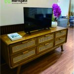 Buffet Rotan Jati Minimalis Natural