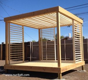 Gazebo Kayu Jati Solid Bersertifikat