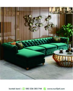 KURSI TAMU SUDUT MINIMALIS MEWAH