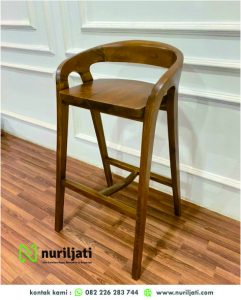 Kursi Bar Tifani Minimalis Kayu Jati