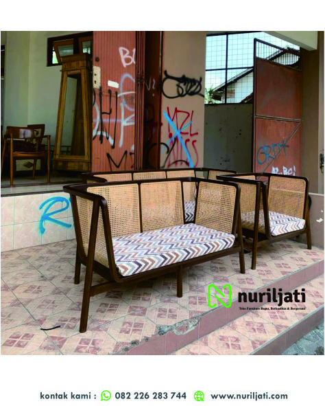 Kursi Rotan Kayu Bahan Organik Minimalis