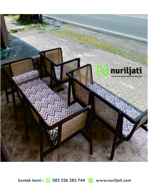 Kursi Rotan Kayu Bahan Organik Minimalis