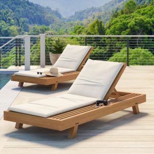 Kursi Santai Rotan Lounger Jati