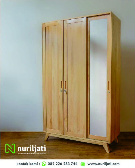 Lemari Pajang Alana Minimalis 3 Pintu