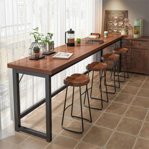 Meja kursi kayu cafe minimalis