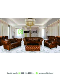 Set Kursi Tamu Chesterfield Klasik