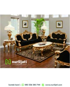 Set Kursi Tamu Ukir Mewah Gold