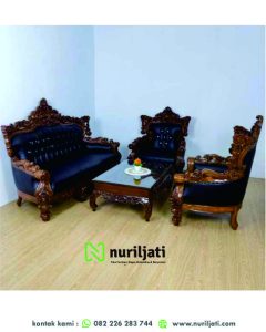 Set Sofa Tamu Barcelona Ukiran Jati