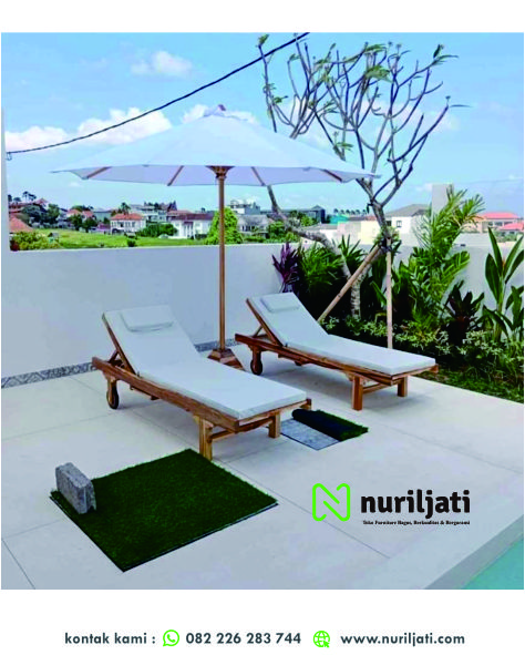 Sofa Santai Rotan Lounger Kayu Jati