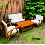 Sofa Tamu Modular Minimalis Kayu Jati