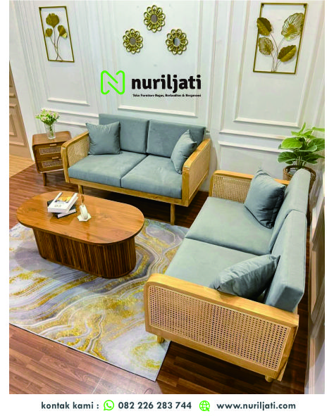 Sofa Tamu Modular Minimalis Rotan