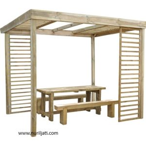 Gazebo Kayu Jati Solid Terbaru