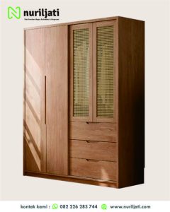 Lemari Pakaian Rotan Minimalis Modern