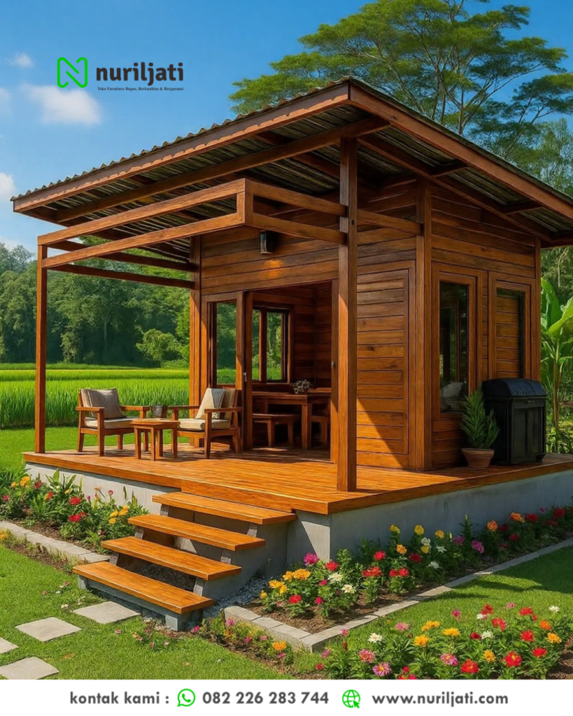 Rumah Kayu Jati Minimalis Modern