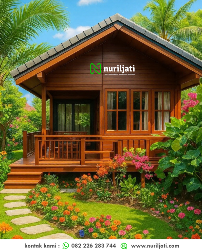 Rumah Minimalis Kayu Jati Modern