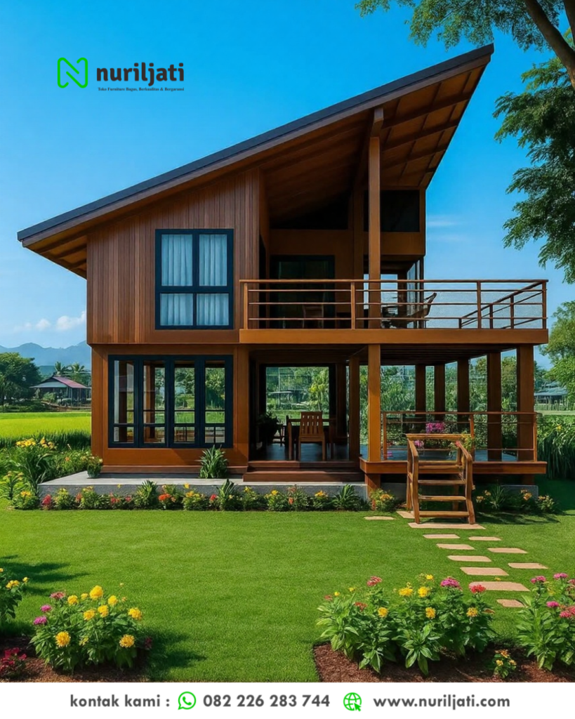 Rumah Minimalis Kayu Jati Modern Kontemporer