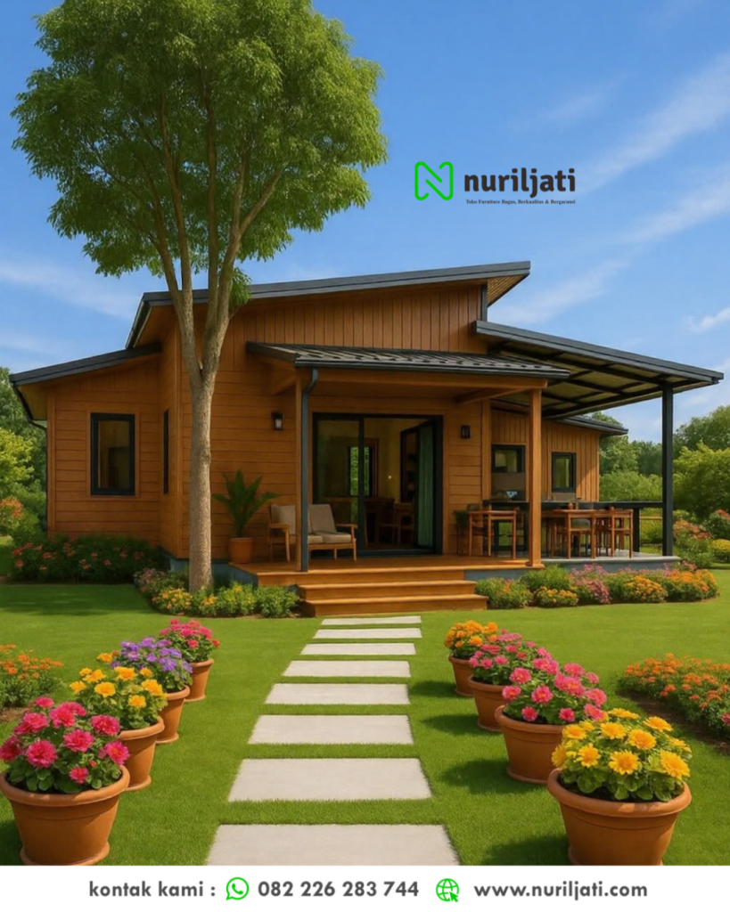 Rumah Jati Modern Mewah Bernuansa Alam