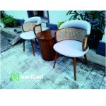 Kursi Teras Betawi Minimalis Sandaran Rotan