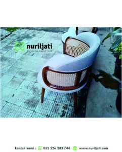 Kursi Teras Betawi Minimalis Sandaran Rotan