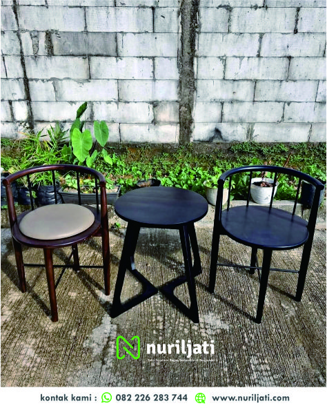 Kursi Teras Kafe Jati Minimalis