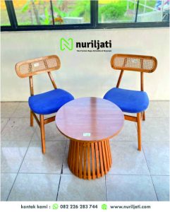 Kursi Teras Rotan Meja Jamur Modern
