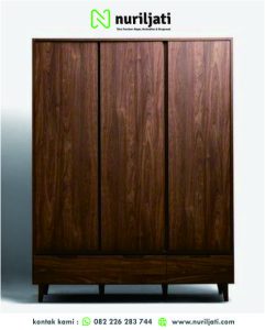 Lemari Panjang Pakaian Jati Modern Brown