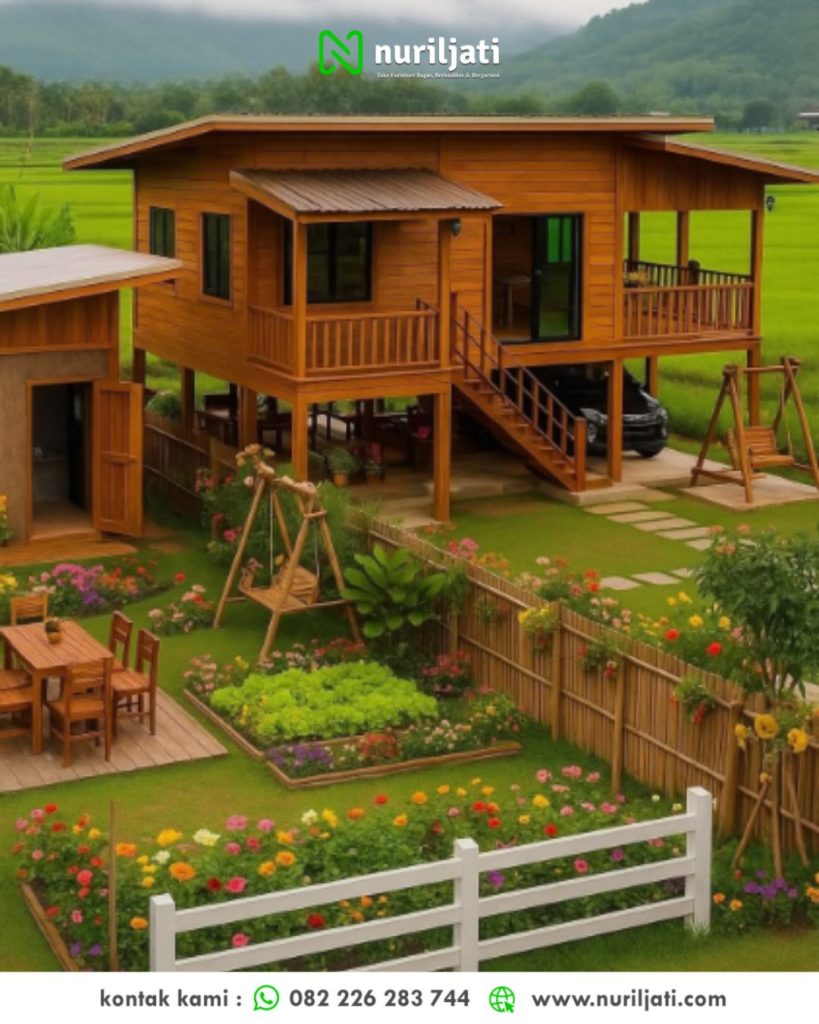 Rumah Kontemporer Sederhana Kayu Jati