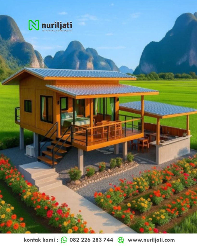 Rumah Panggung Jati Anti Rayap Modern